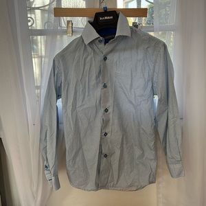 Kids Geoffrey Beene dress shirt. Size 10. Blue and white.